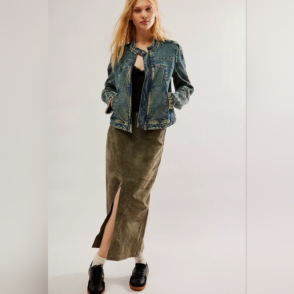 Free People Dresses & Skirts - FREE PEOPLE Olive Green Women's Maxi Skirt Size 27 Retails $148